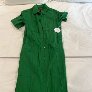 Long green dress